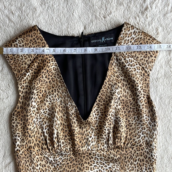 GUESS BY MARCIANO Leopard Print Silk Midi Dress Size 4 - Picture 8 of 15
